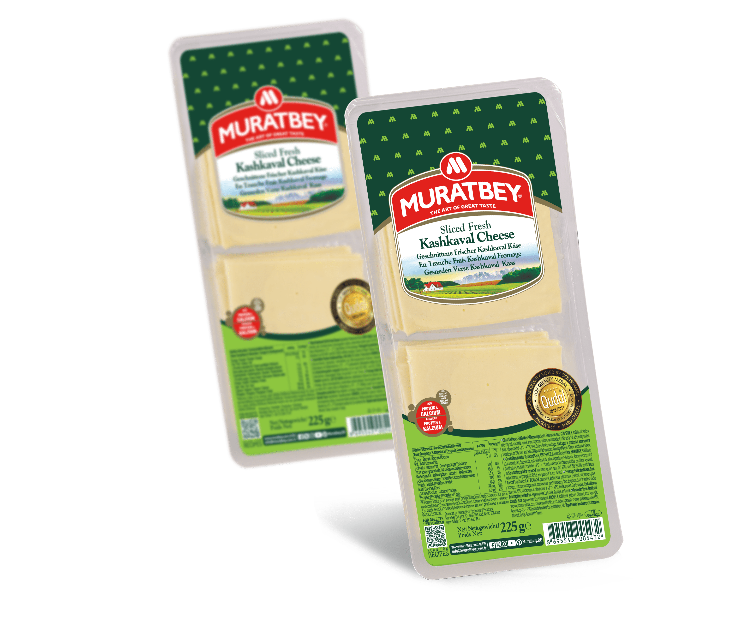 Geschnittene Kashkaval Käse 225 gr