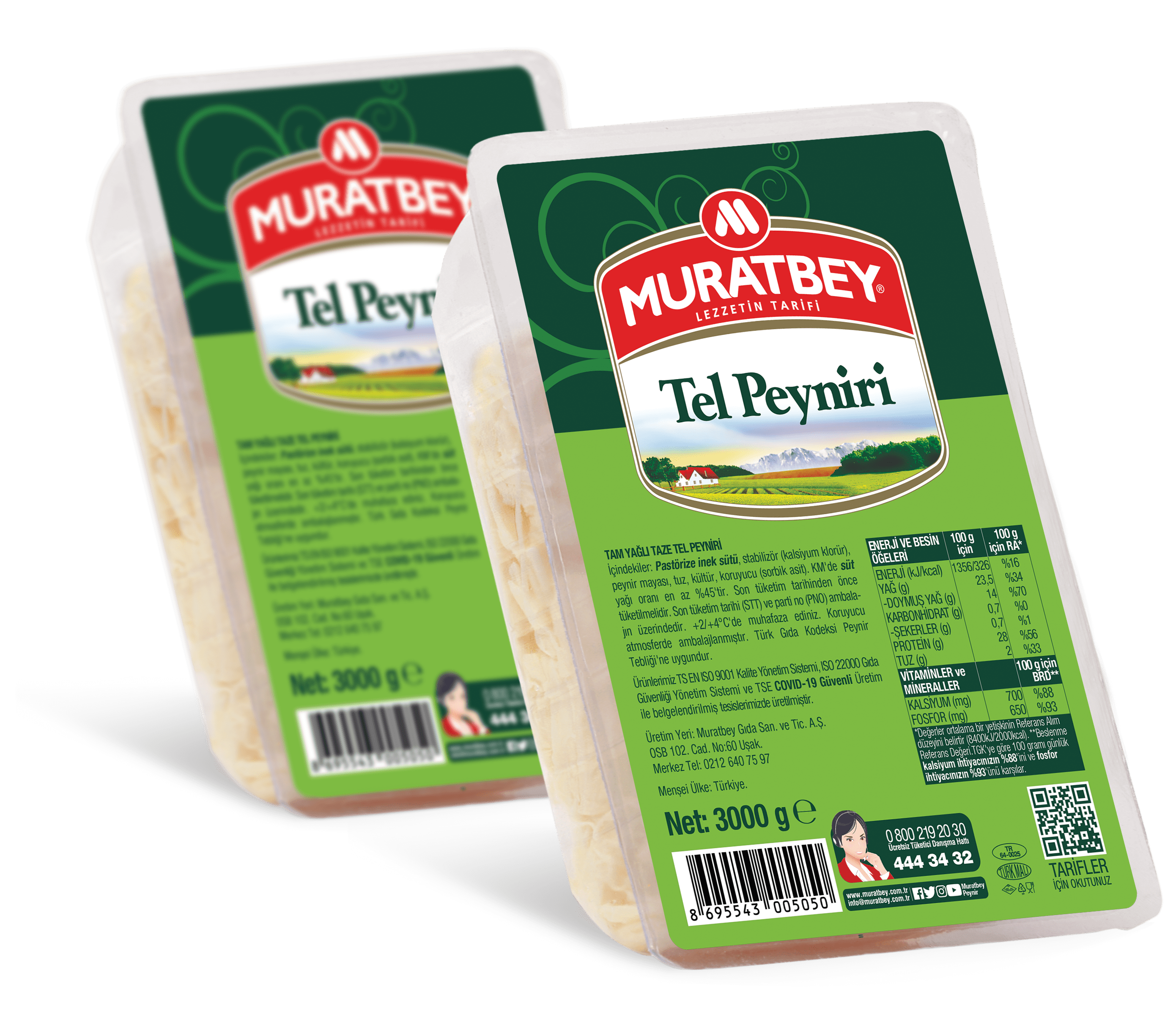 Muratbey Tel Peynir 3000 gr